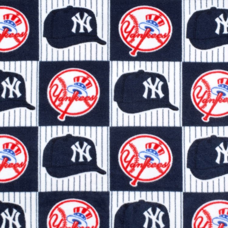 New York Yankees Block MLB Fleece Fabric