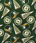 Fabric Traditions Oakland Athletics MLB Fleece Fabric