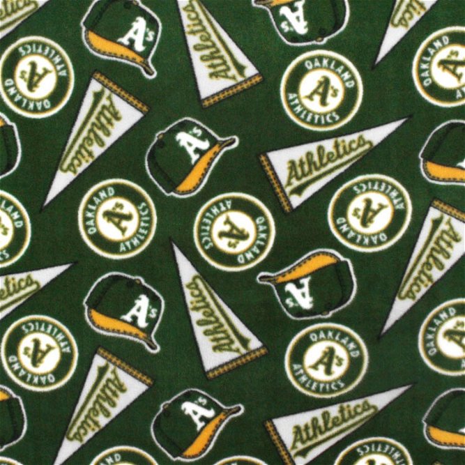 Fabric Traditions Oakland Athletics MLB Fleece Fabric