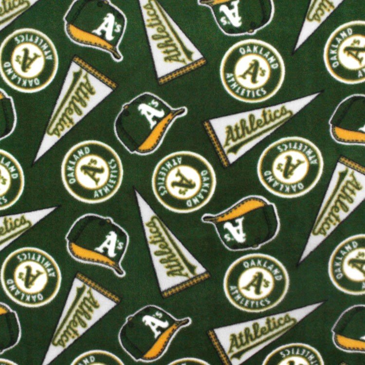 Oakland Athletics MLB Fleece Fabric
