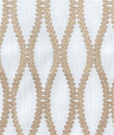 Waverly Blossom Embroidered Twine Fabric