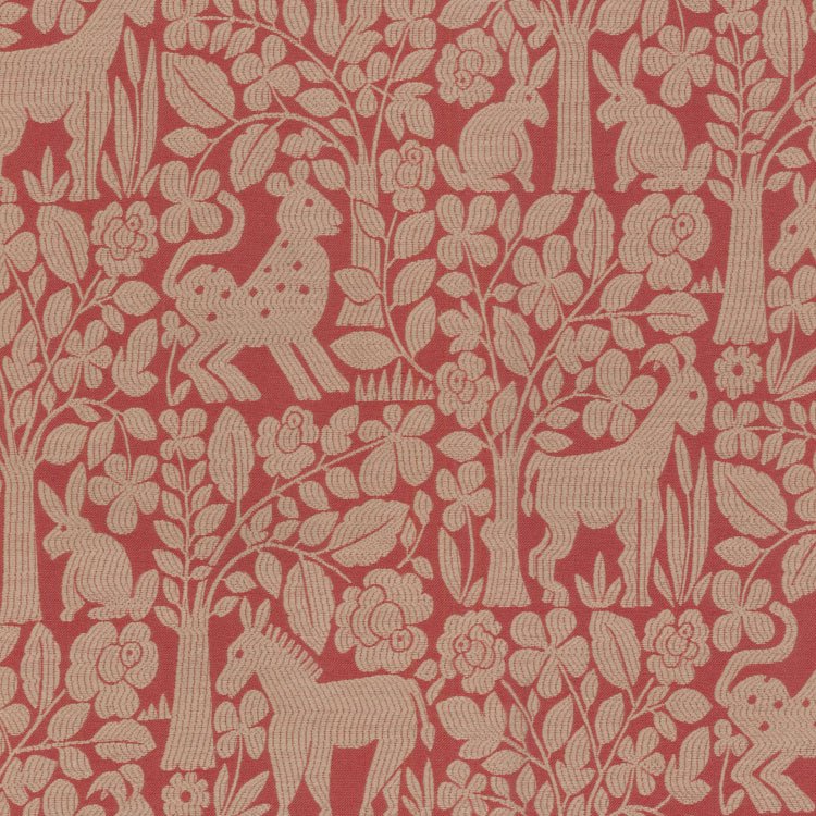 Waverly Forest Friends Persimmon Fabric