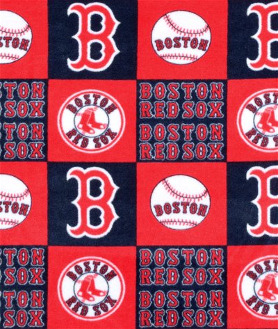 Fabric Traditions Boston Red Sox Block MLB Fleece Fabric