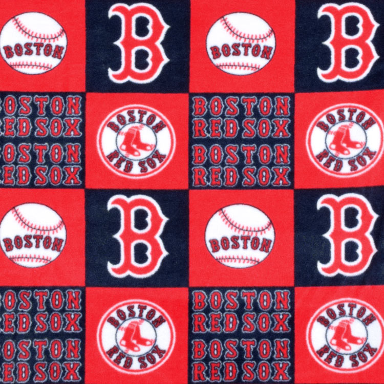 Fabric Traditions Boston Red Sox Block MLB Fleece Fabric