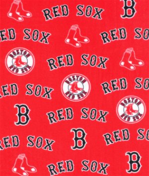 Boston Red Sox Red MLB Fleece Fabric