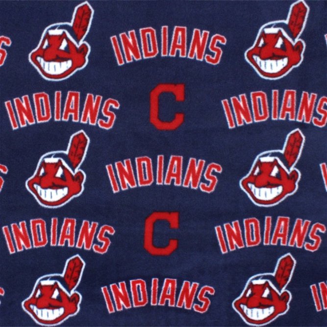 Cleveland Indians MLB Fleece Fabric