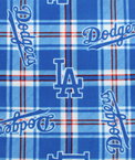 Fabric Traditions Los Angeles Dodgers Plaid MLB Fleece Fabric