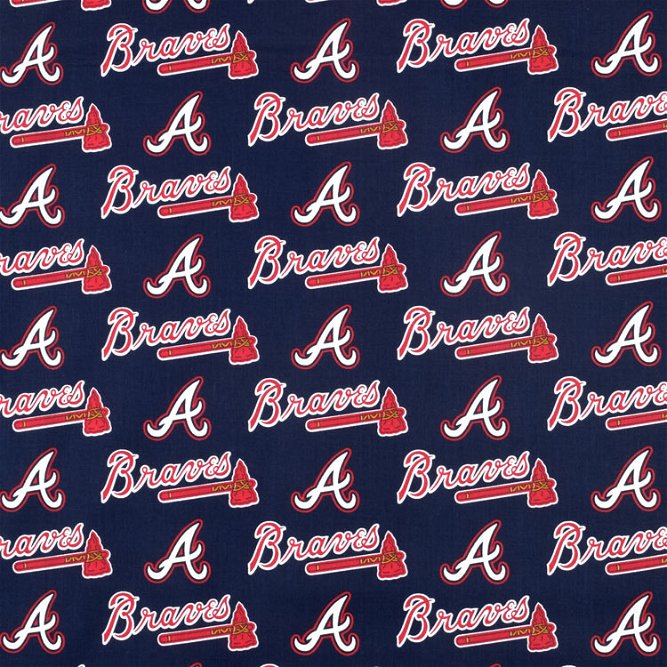 Fabric Traditions Atlanta Braves MLB Cotton Fabric