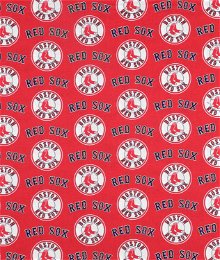 Boston Red Sox Red MLB Cotton Fabric