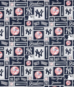 Fabric Traditions New York Yankees Patchwork MLB Cotton Fabric