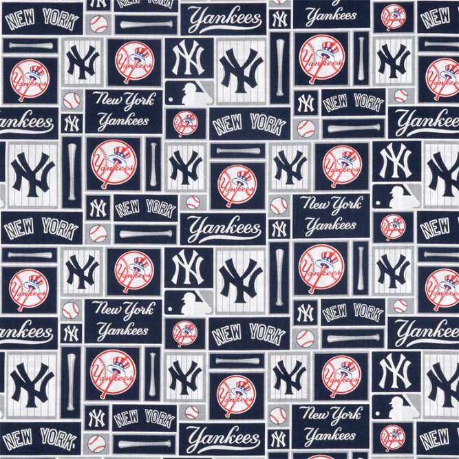 Fabric Traditions New York Yankees Patchwork MLB Cotton Fabric