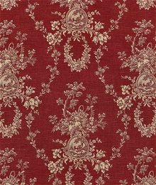 Waverly Country House Toile Red Fabric