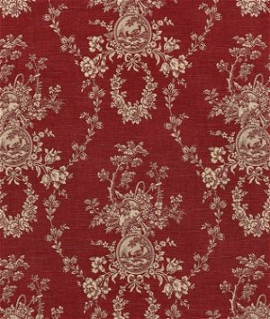 Waverly Country House Toile Red Fabric