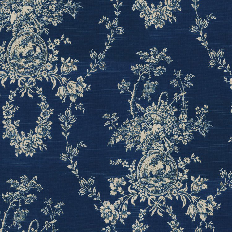 Indigo Blue Beige Indigo Plaid Upholstery Fabric by The Yard