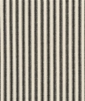 Waverly Timeless Ticking - Black / Cream Fabric