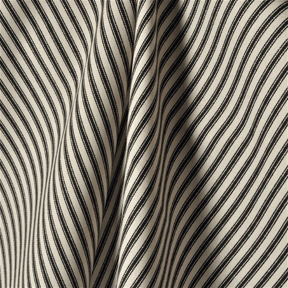 Waverly Timeless Ticking - Black / Cream Fabric | OnlineFabricStore