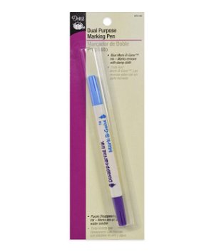 Dritz Dual Tipped Marking Pen - Blue & Purple