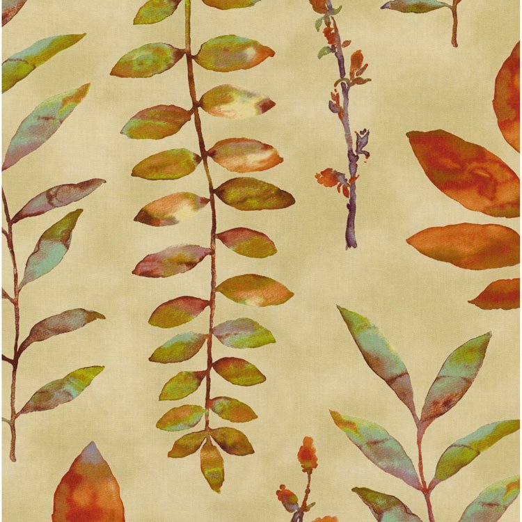 Waverly Leaf of Faith Flaxseed Fabric