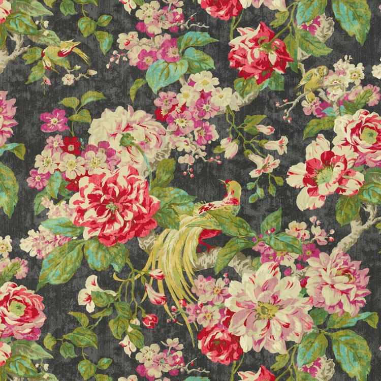 Waverly Floral Engagement Nightfall Fabric