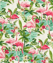 Waverly Floridian Flamingo In Bloom Fabric