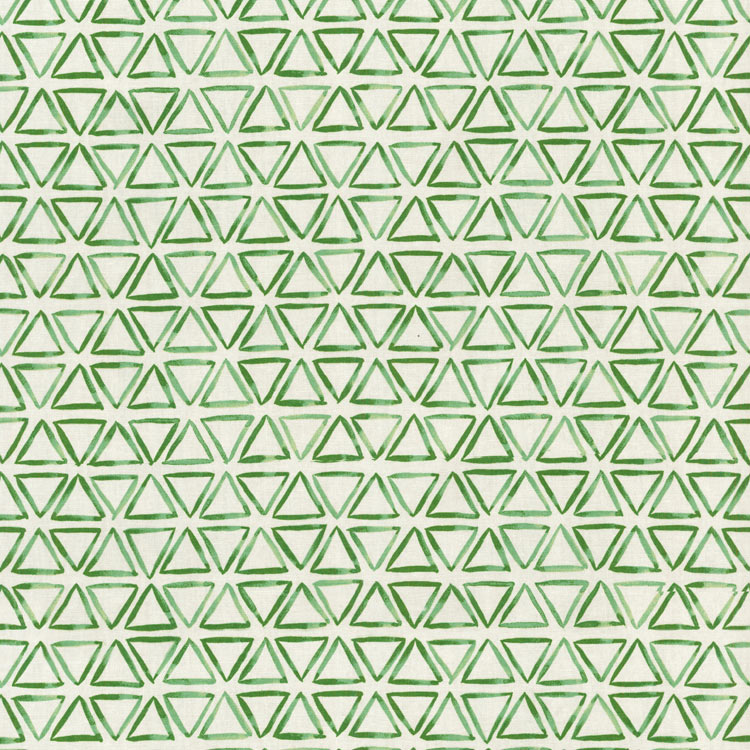 Waverly Painted Triangles Verte Fabric