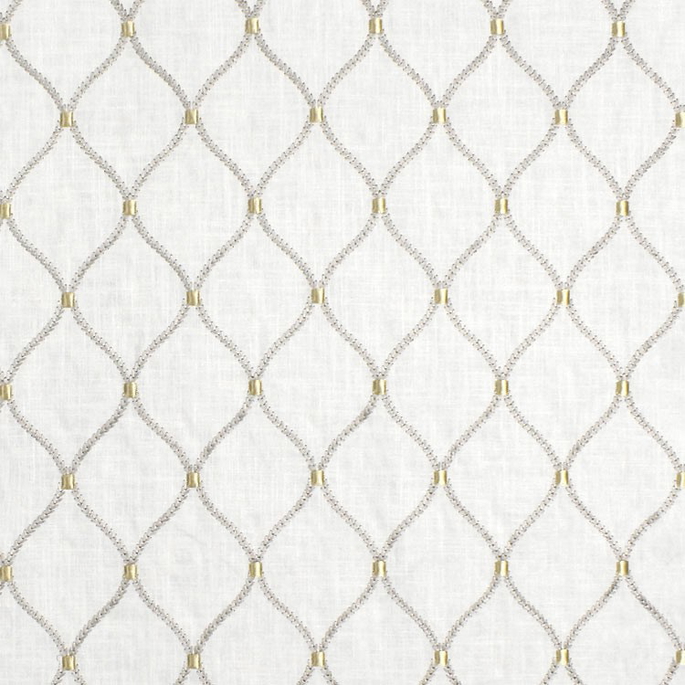 Williamsburg Deane Embroidery Smoke Fabric image 1 of 5