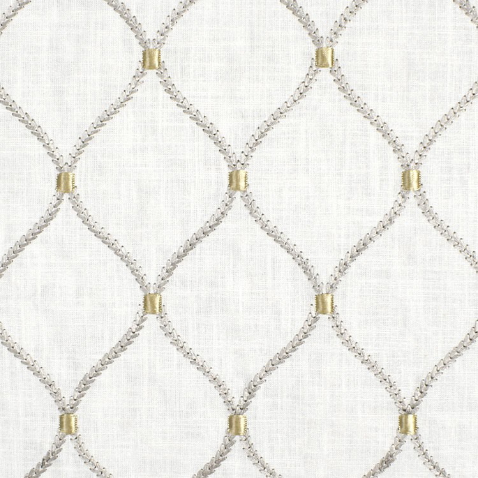 Williamsburg Deane Embroidery Smoke Fabric image 2 of 5