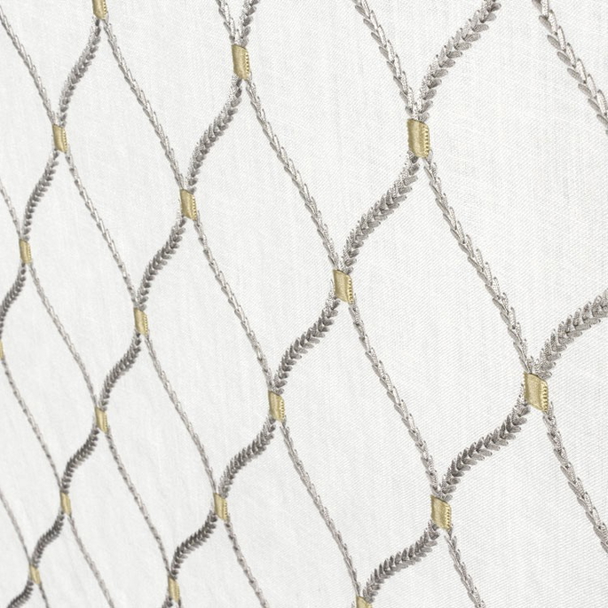 Williamsburg Deane Embroidery Smoke Fabric image 5 of 5