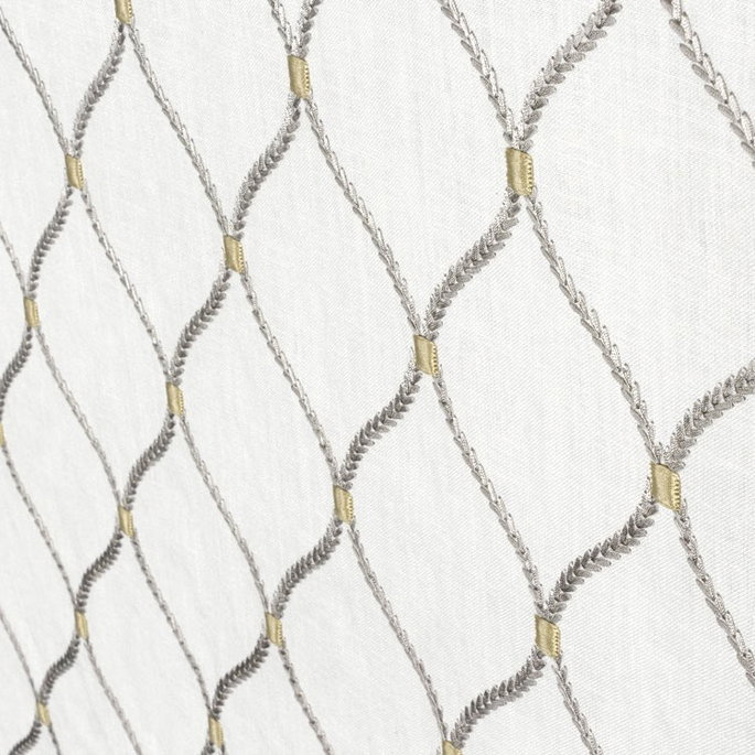 Williamsburg Deane Embroidery Smoke Fabric image 5 of 5