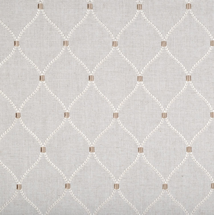 Williamsburg Deane Embroidery Flax Fabric image 1 of 3
