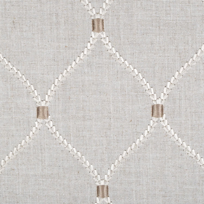 Williamsburg Deane Embroidery Flax Fabric image 2 of 3