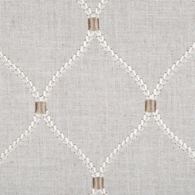 Williamsburg Deane Embroidery Flax Fabric image 2 of 3