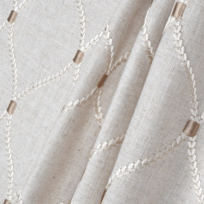 Williamsburg Deane Embroidery Flax Fabric image 3 of 3