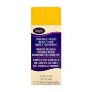 Wrights 7/8" Yellow Double Fold Bias Tape Quilt Binding - 3 Yards