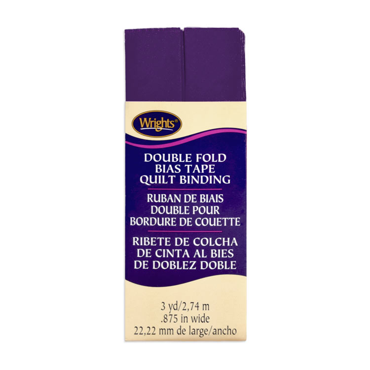 Wrights 7/8" Plum Double Fold Bias Tape Quilt Binding - 3 Yards