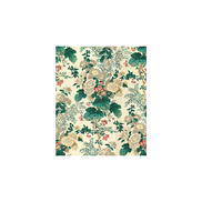 Lee Jofa Hollyhock Hand Block Cotton White/Brown Fabric
