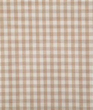 Brown tan checked fabric gingham tea stained RT-Chest- DC34