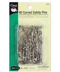 Dritz 40 Curved Safety Pins - Size 2