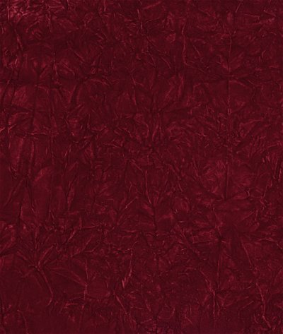 Burgundy Crushed Flocked Velvet Fabric