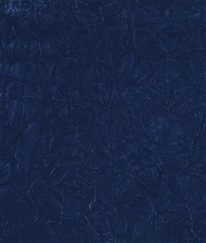 Navy Blue Crushed Flocked Velvet Fabric