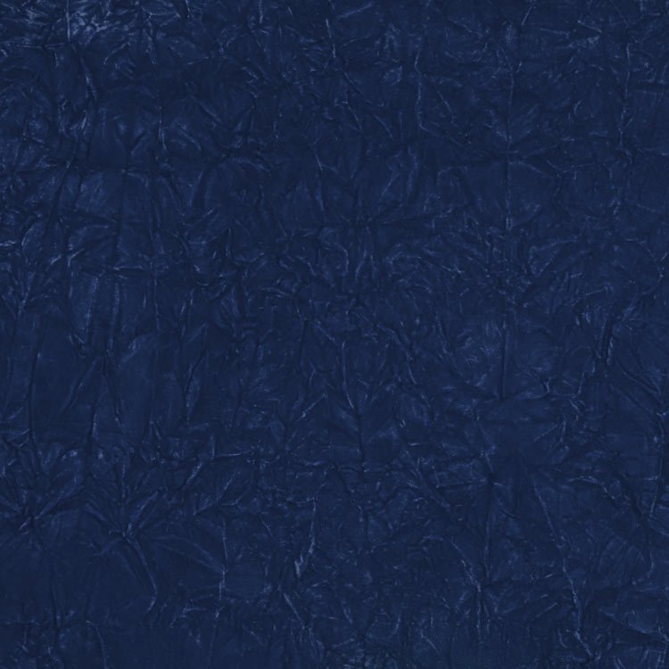 Navy Blue Crushed Flocked Velvet Fabric