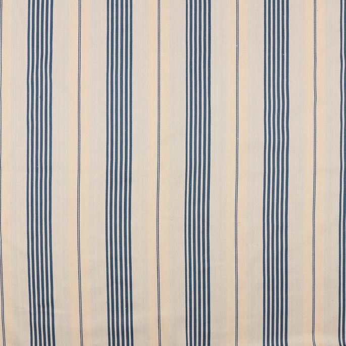 Roseraie Stripe Ticking Beige/Navy Fabric image 1 of 2