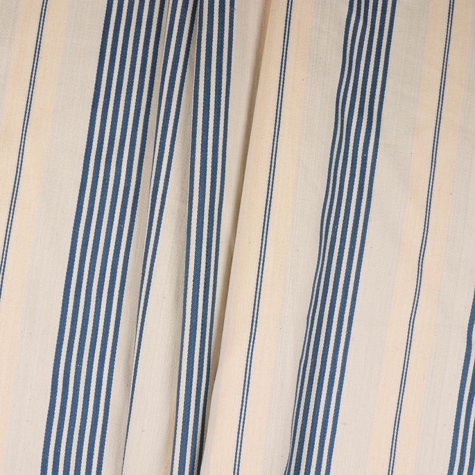 Roseraie Stripe Ticking Beige/Navy Fabric image 2 of 2