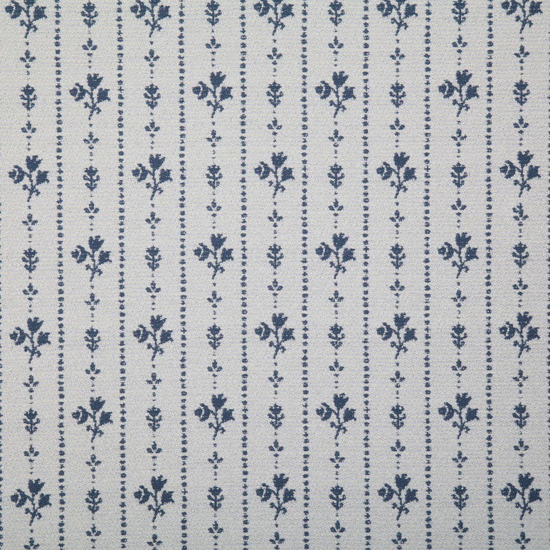 Pindler &amp; Pindler Floral Stripe Denim Fabric