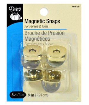 Dritz 4 Gilt Magnetic Snaps - 3/4"
