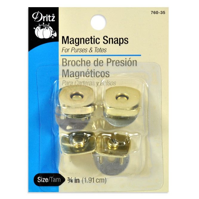 Dritz 4 Gilt Magnetic Snaps - 3/4&quot;