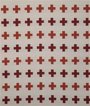 Pindler & Pindler Meridian Cross Crimson Fabric