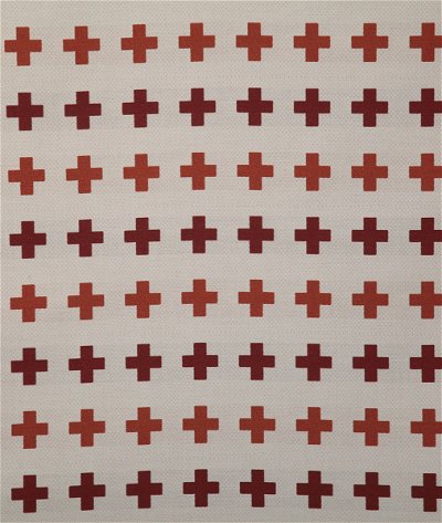 Pindler & Pindler Meridian Cross Crimson Fabric