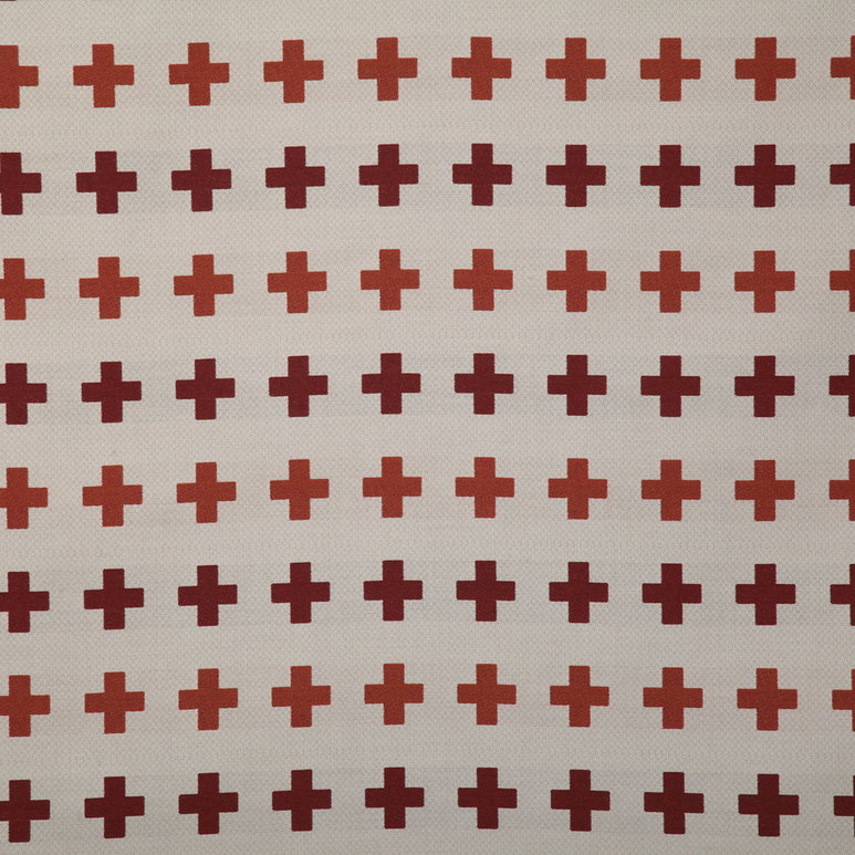 Pindler &amp; Pindler Meridian Cross Crimson Fabric