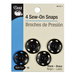 Dritz 4 Black Sew-On Snaps - Size 10